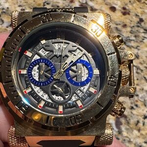 Gold and Blue Men's Watch